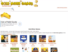 Tablet Screenshot of gold-miner-games.com